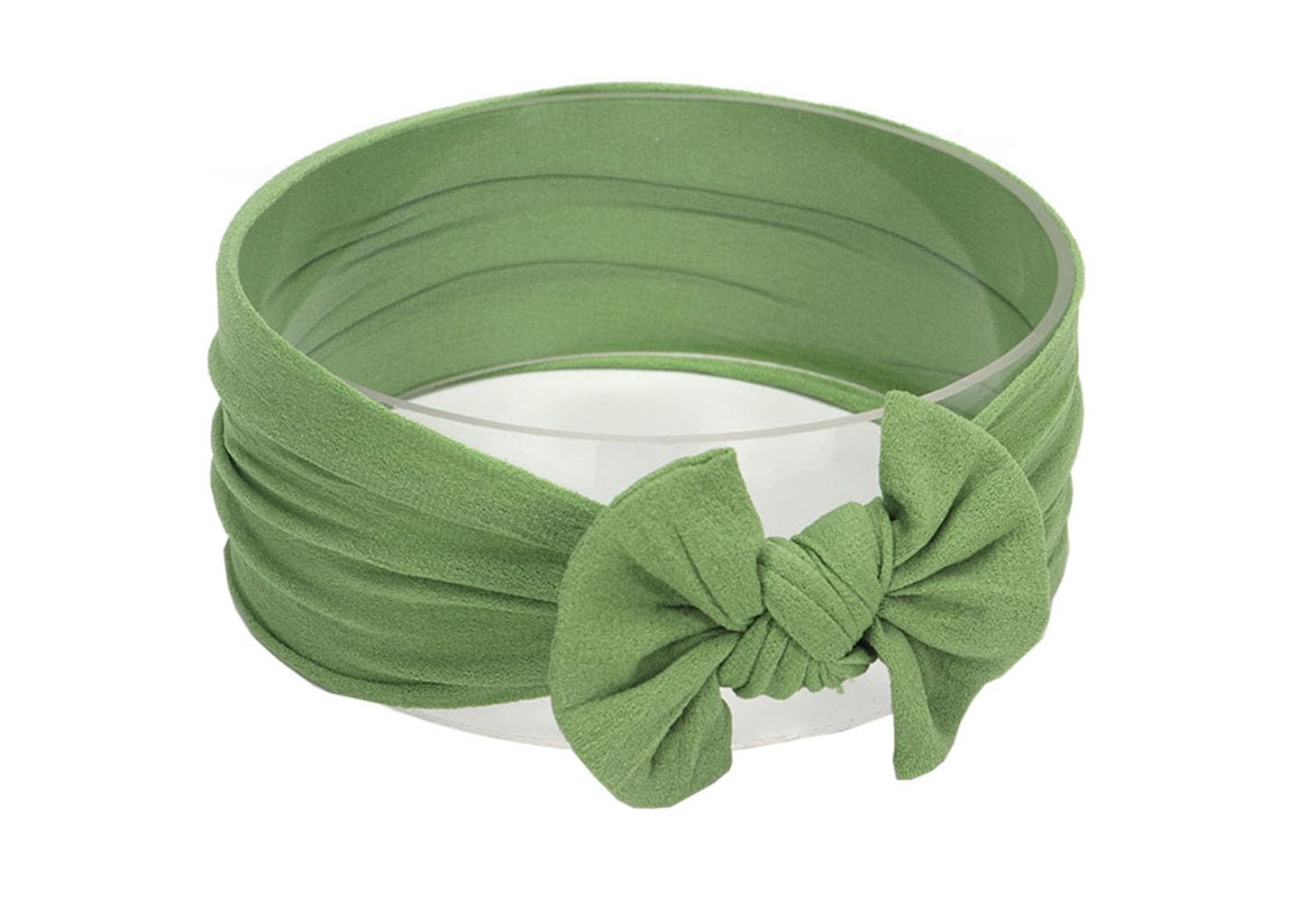 Koolgil baby headband green side view showing soft nylon and flexible fit for daily wear