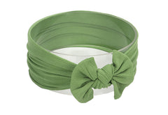 Koolgil baby headband green side view showing soft nylon and flexible fit for daily wear