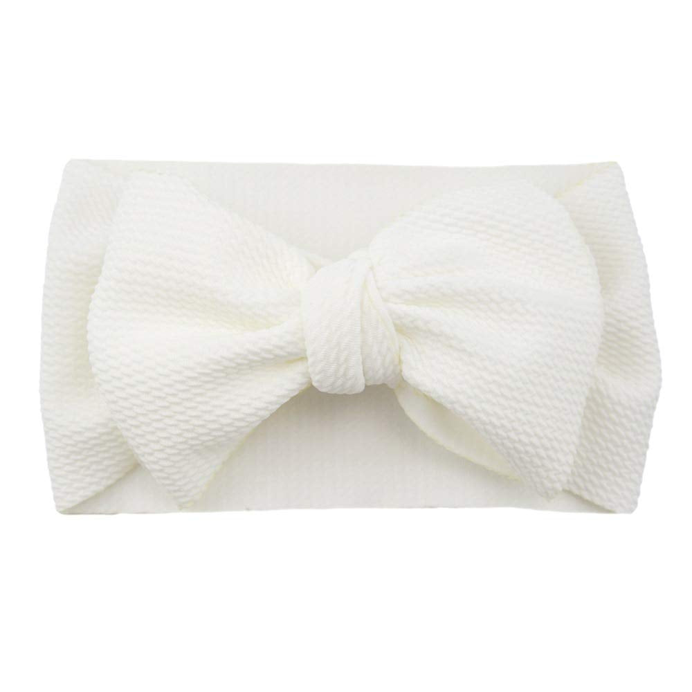 Koolgil Baby Headband Ivory Bow on child for photography sessions.