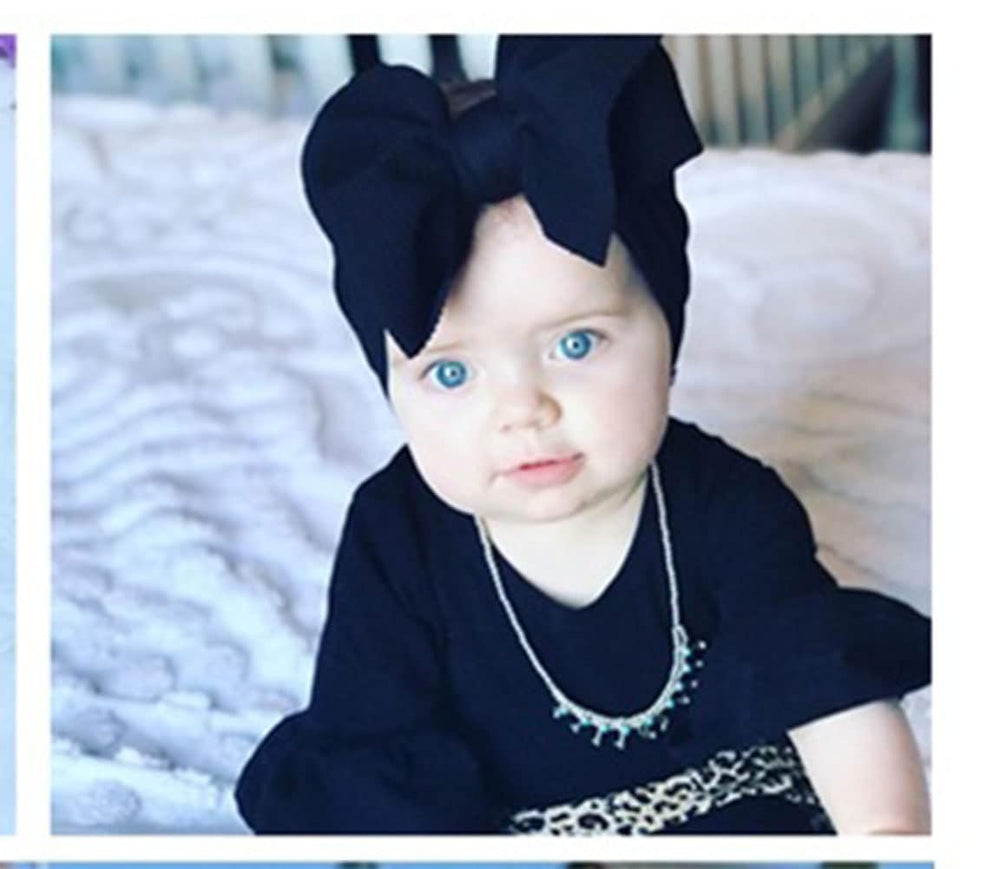Koolgil bow headband close-up in black highlights soft nylon material and stylish knot.