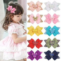 Koolgil handmade bows with alligator clip, sky blue, durable and comfortable for everyday wear.