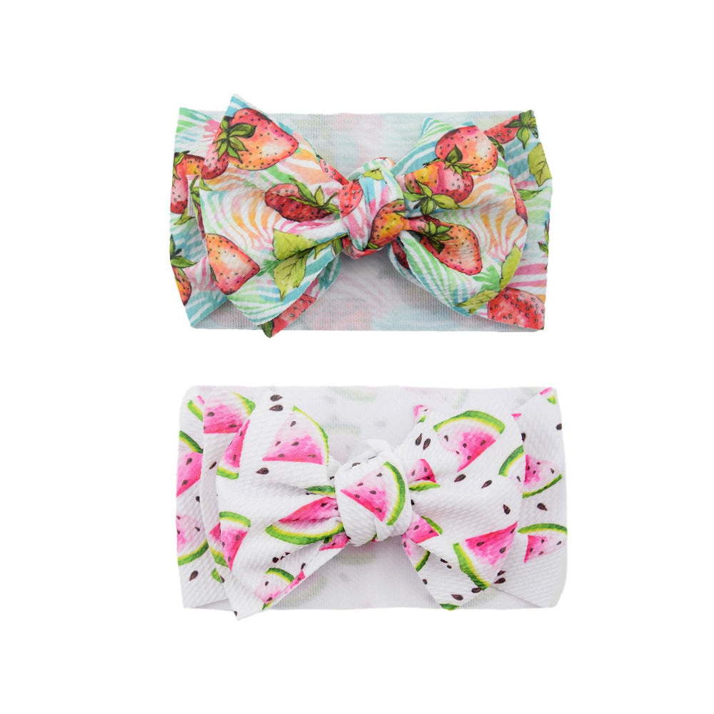 Koolgil 8in bowknot headband with fruit print for comfy daily wear.