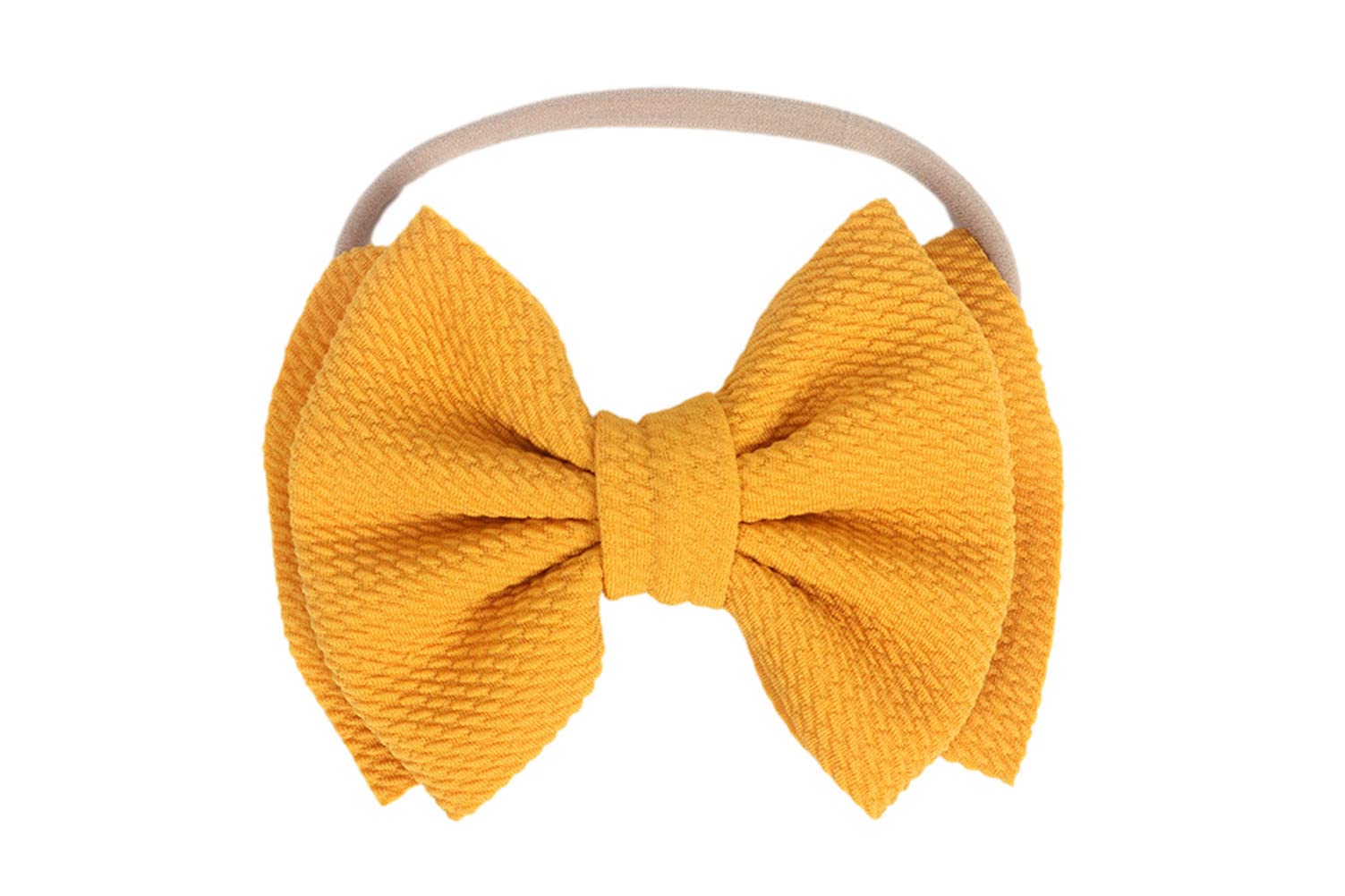 Koolgil Ginger double-bow nylon headband for adorable baby photography outfits.