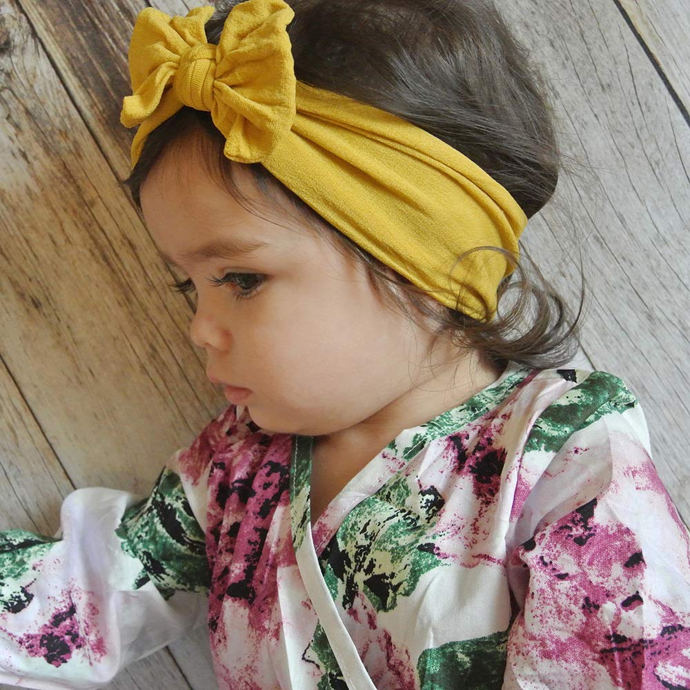 Koolgil headband green stretch view illustrating flexible fit for growing toddlers