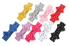 Koolgil grey headband with bowknot, breathable fit for babies and toddlers.