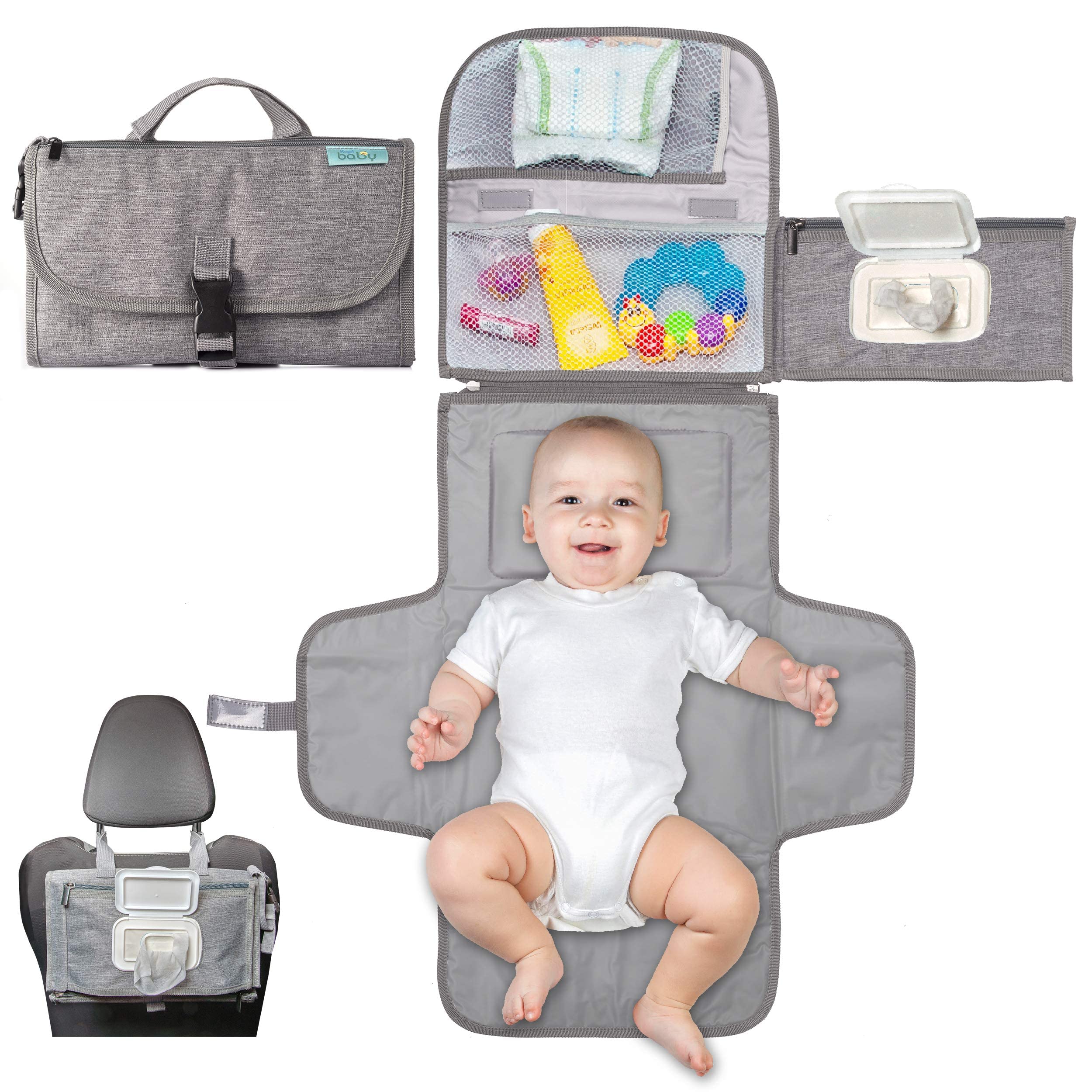 Kopi Baby portable changing pad folded for travel convenience and space saving