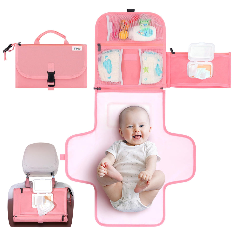 Kopi Baby portable diaper changing pad folded compactly for on-the-go changes.