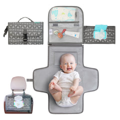 Kopi Baby portable diaper changing pad folded for travel, ideal for quick on-the-go diaper changes.