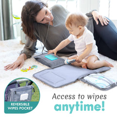 Kopi Baby pad with front zip pocket for essentials.