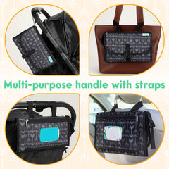 Kopi Baby portable diaper changing pad with reversible wipe holder ensures easy wipe access on the move.