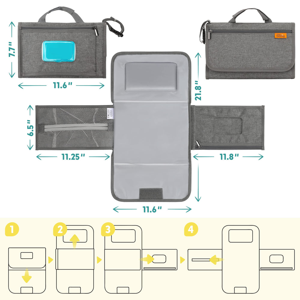 Kopi Baby pad attaches to a stroller with Velcro.