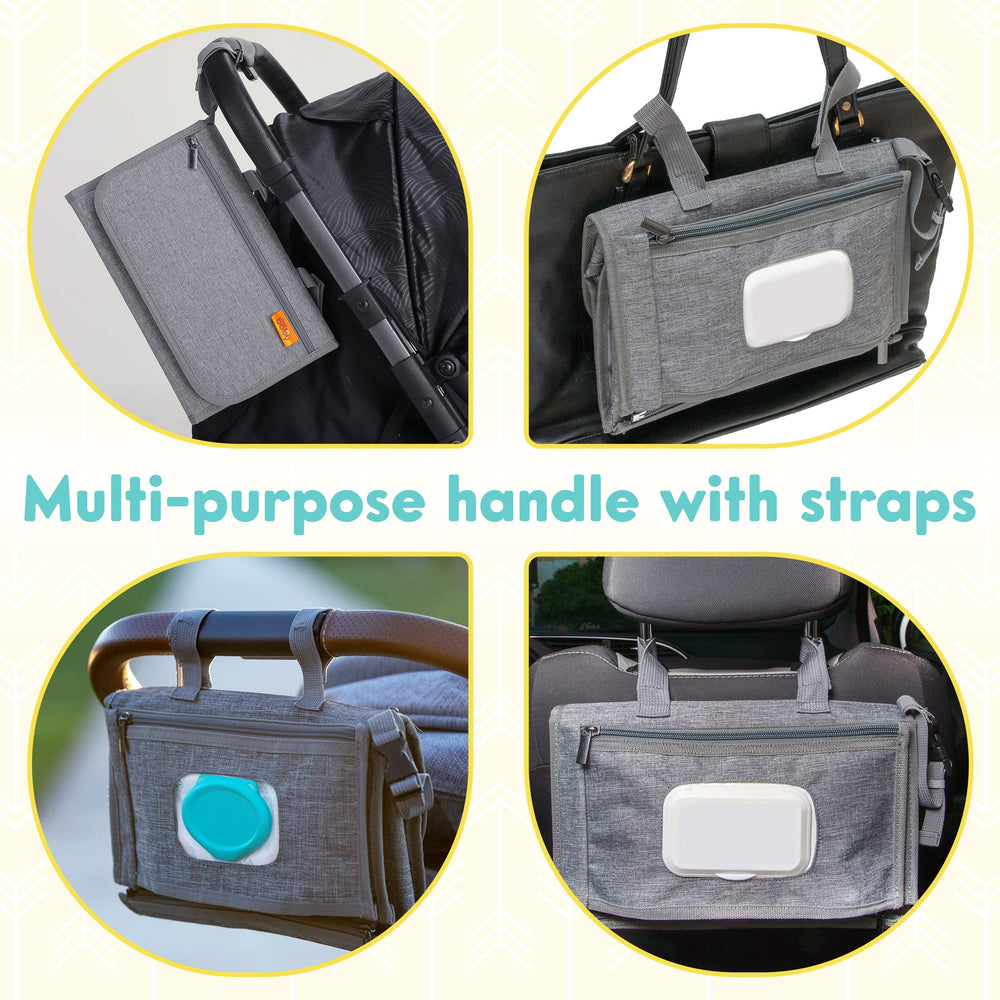 Kopi Baby pad showing wipes pocket for quick access.
