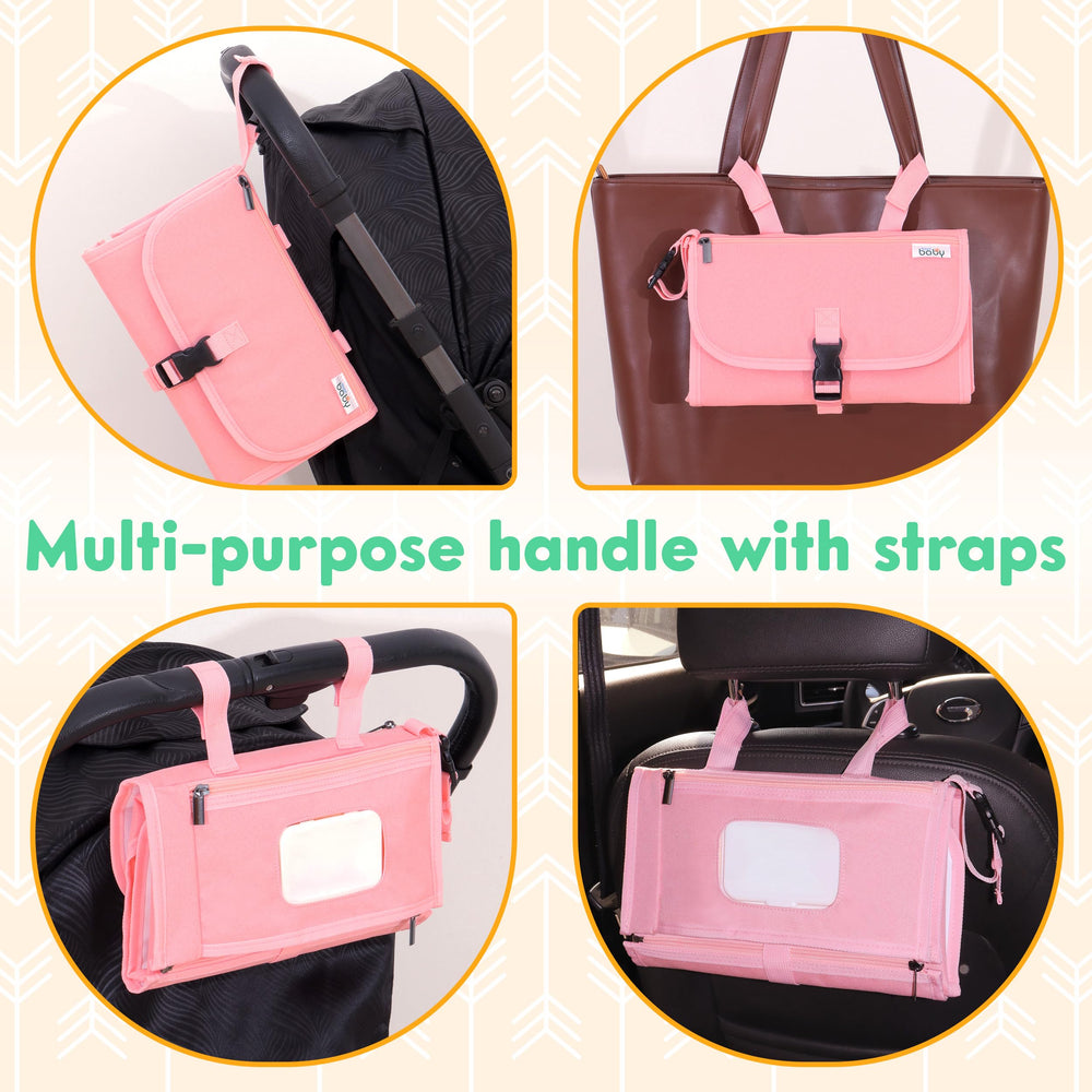 Kopi Baby wipe holder reversible keeps wipes accessible on the go.