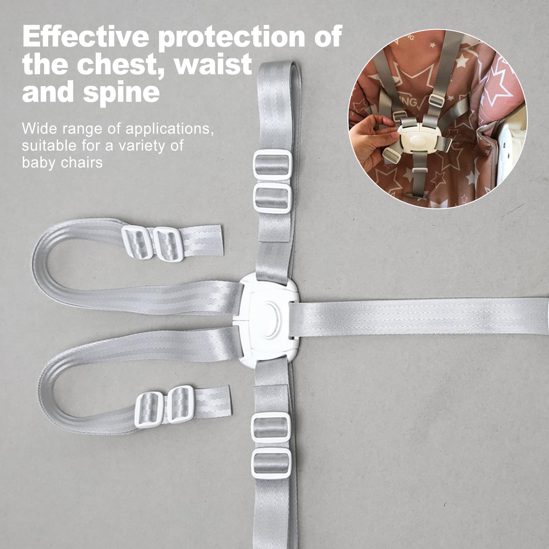 KornaDoz wide application and easy setup for high chairs, strollers, and car seats.