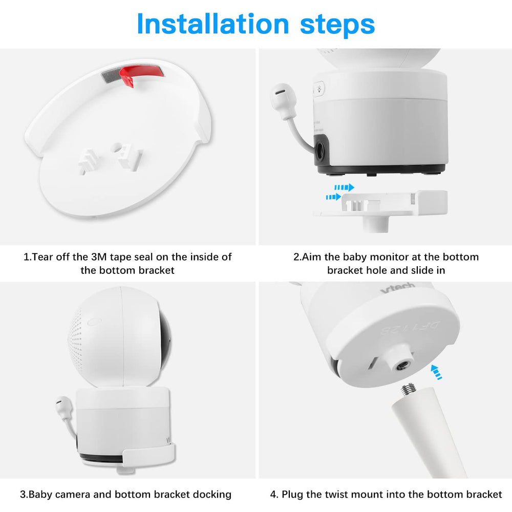 Koroao Baby Monitor Mount's silicone coating keeps surfaces safe while preventing slips