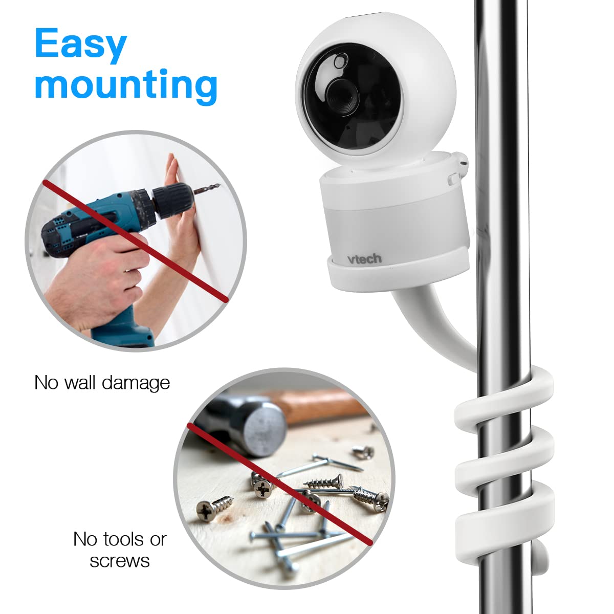 Koroao Baby Monitor Mount offers tool-free installation for quick, clean setup