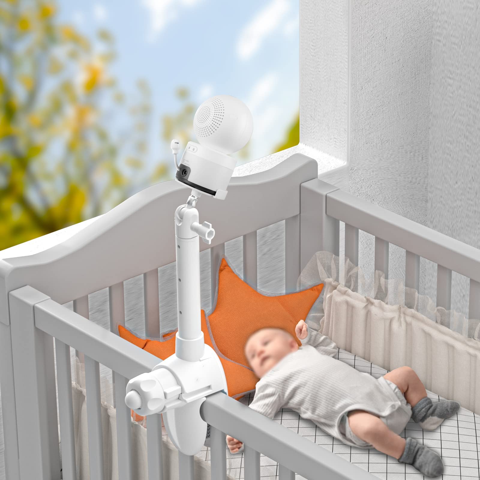 Koroao clip mount can be moved anywhere in the nursery