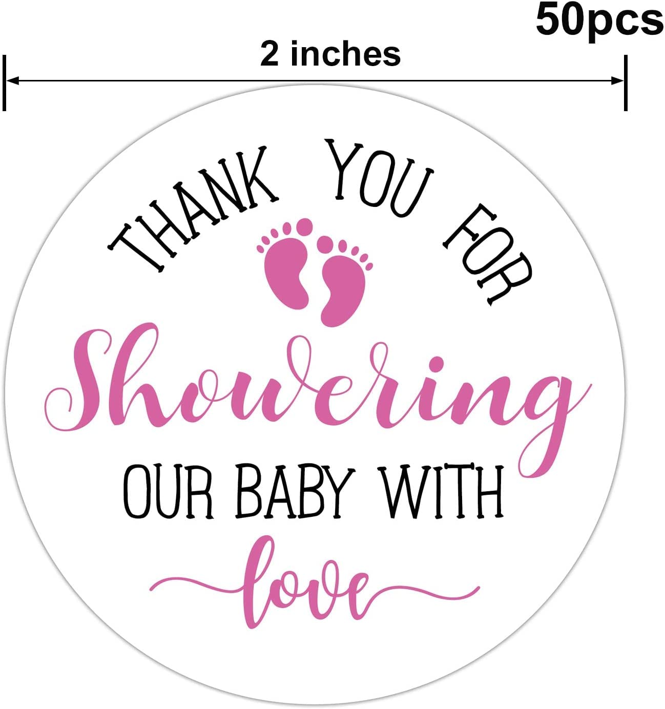 KORTTITALO pink bottle label sticker for gifts and shower favors