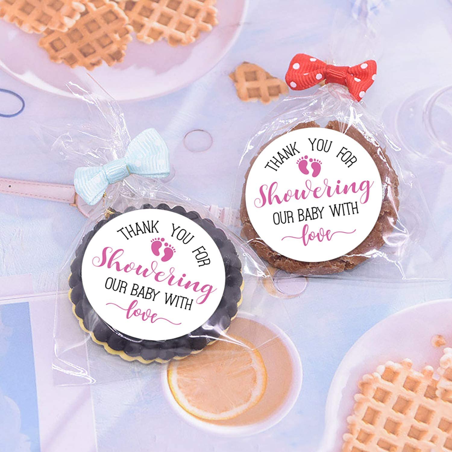 KORTTITALO pink glass jar label sticker for party decor