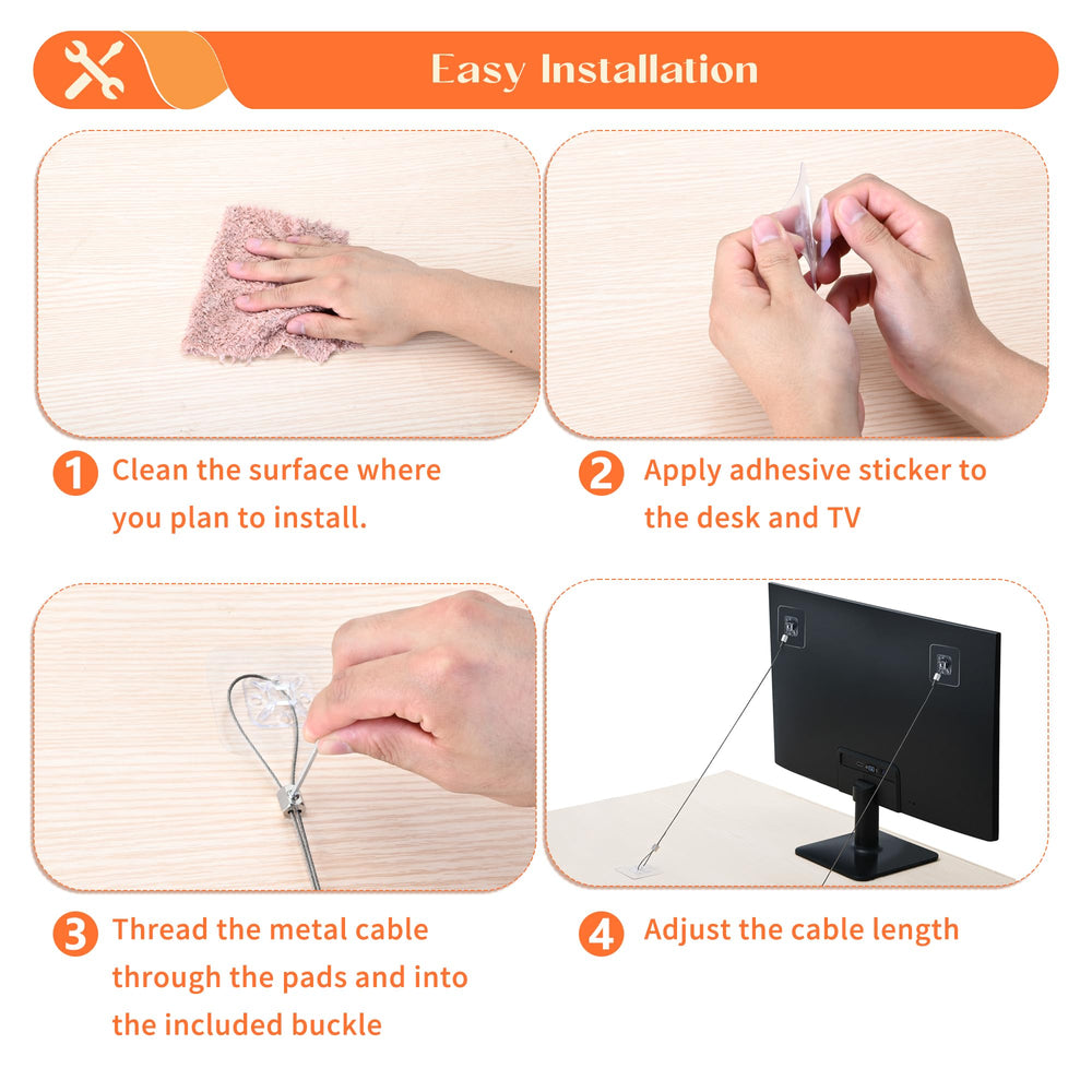 KOVOSCH no-drill installation demo with adhesive patches.
