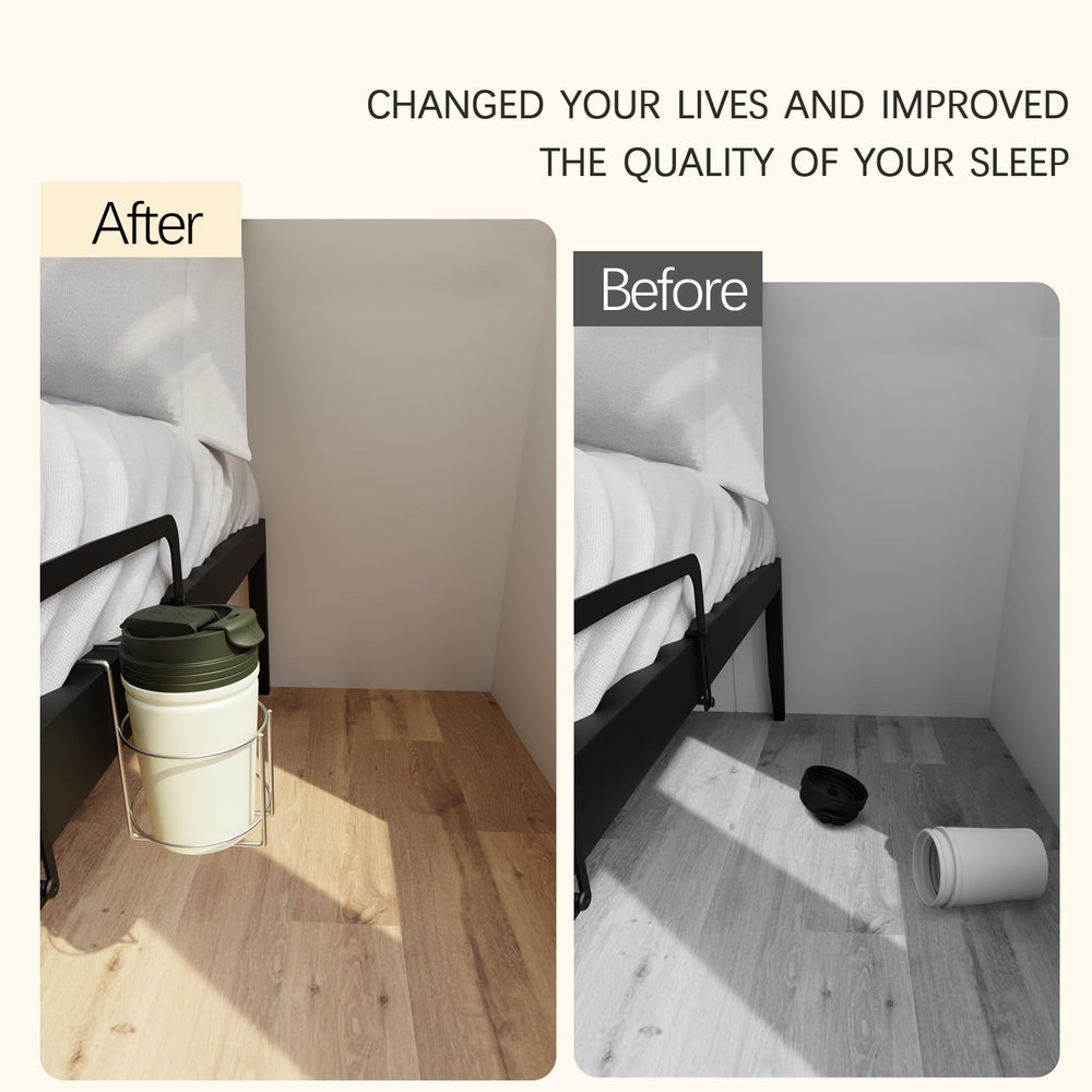 KOXHERO cup-holder-toddler-bed-mount aids independent nighttime sips.