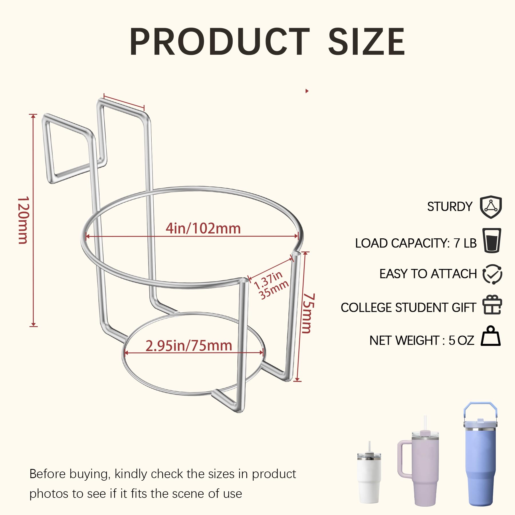 KOXHERO universal-fit bed holder secures to rails for dorm and bunk setups.
