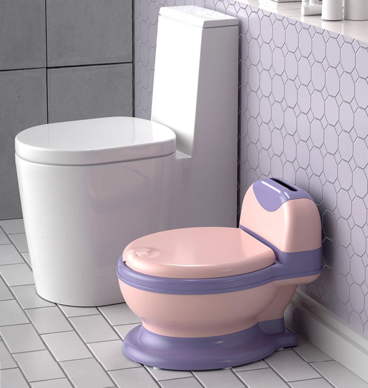 Koyosnier Potty backrest with open lid for safety