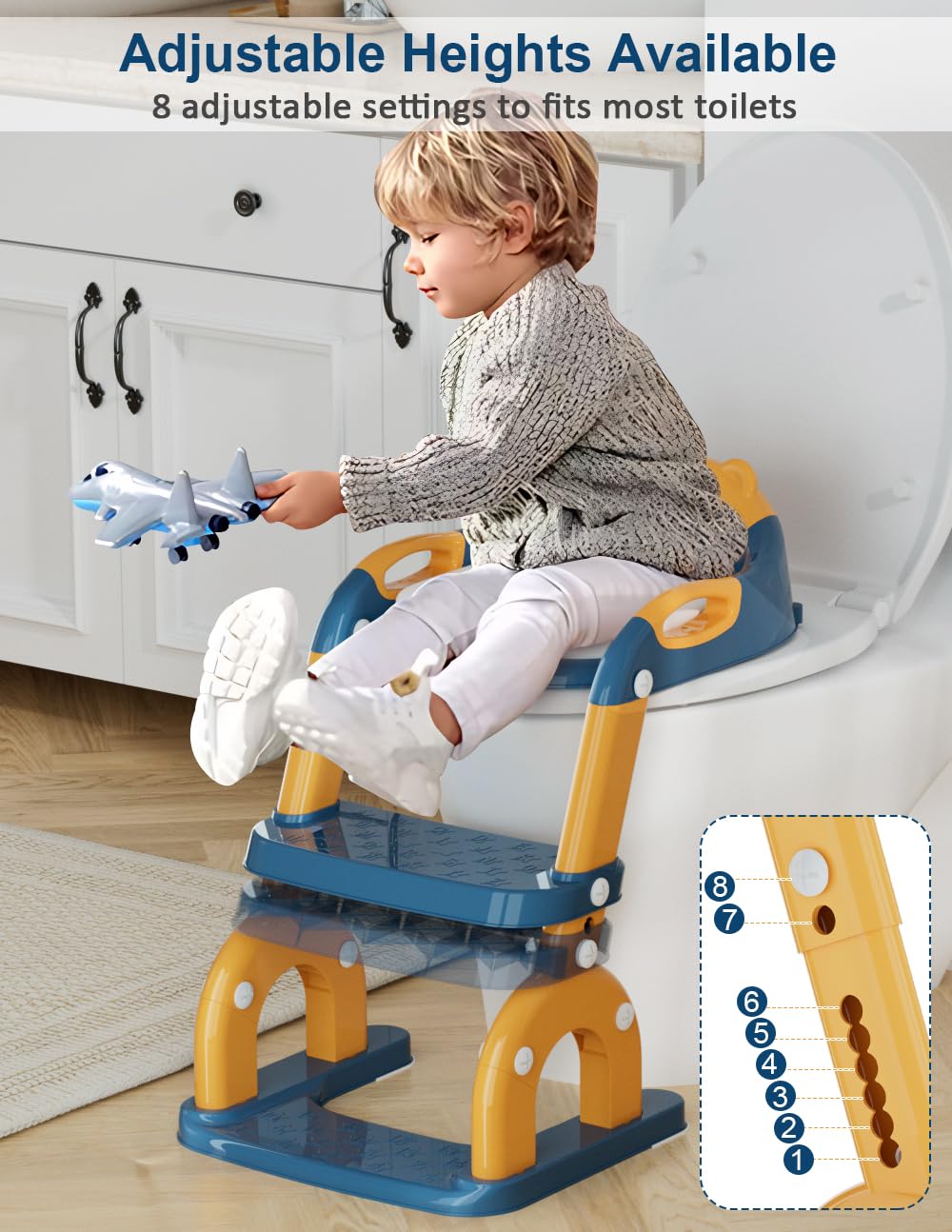 Koyosnier potty-seat-anti-skid-pedal improves grip during learning.