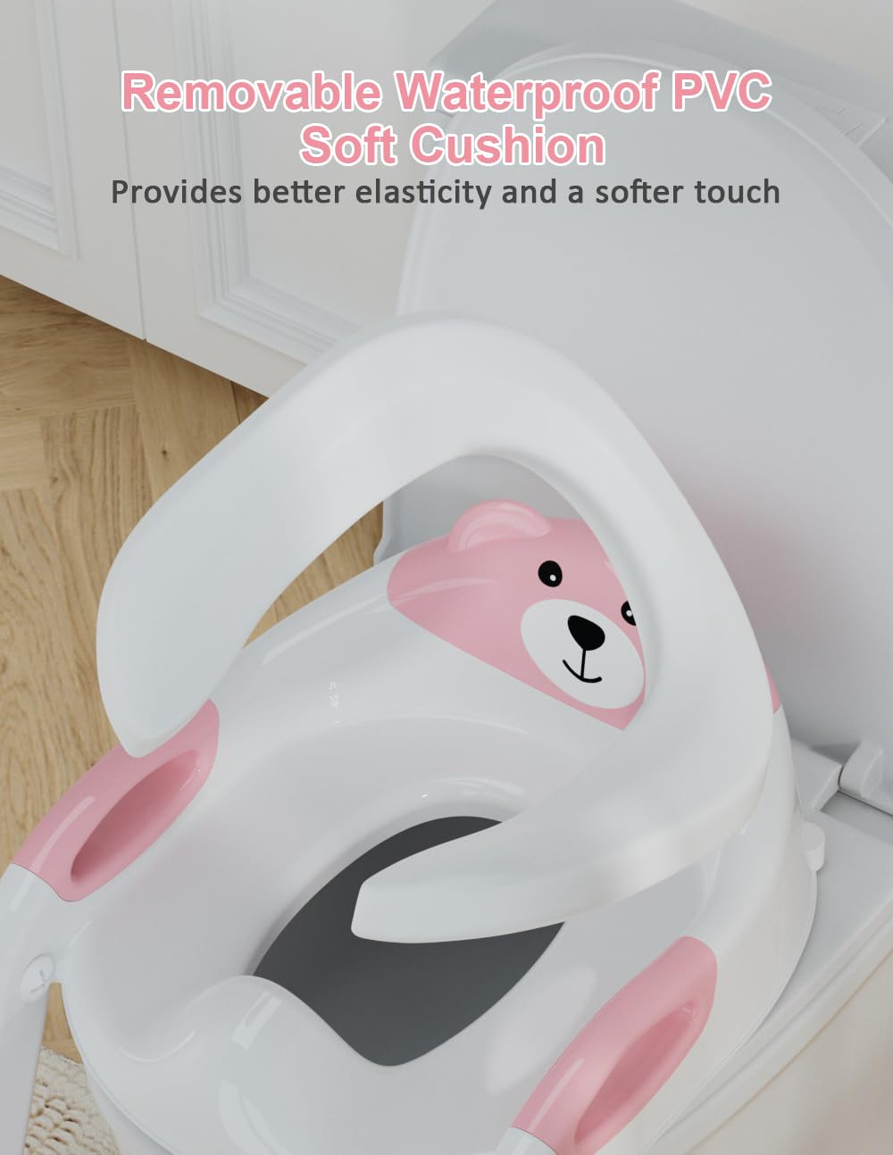 Koyosnier potty seat BPA-free material ensures safe, skin-friendly use.