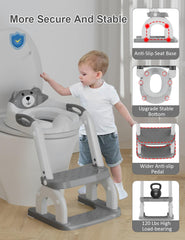 Koyosnier potty seat folded design illustrates space-saving portability.