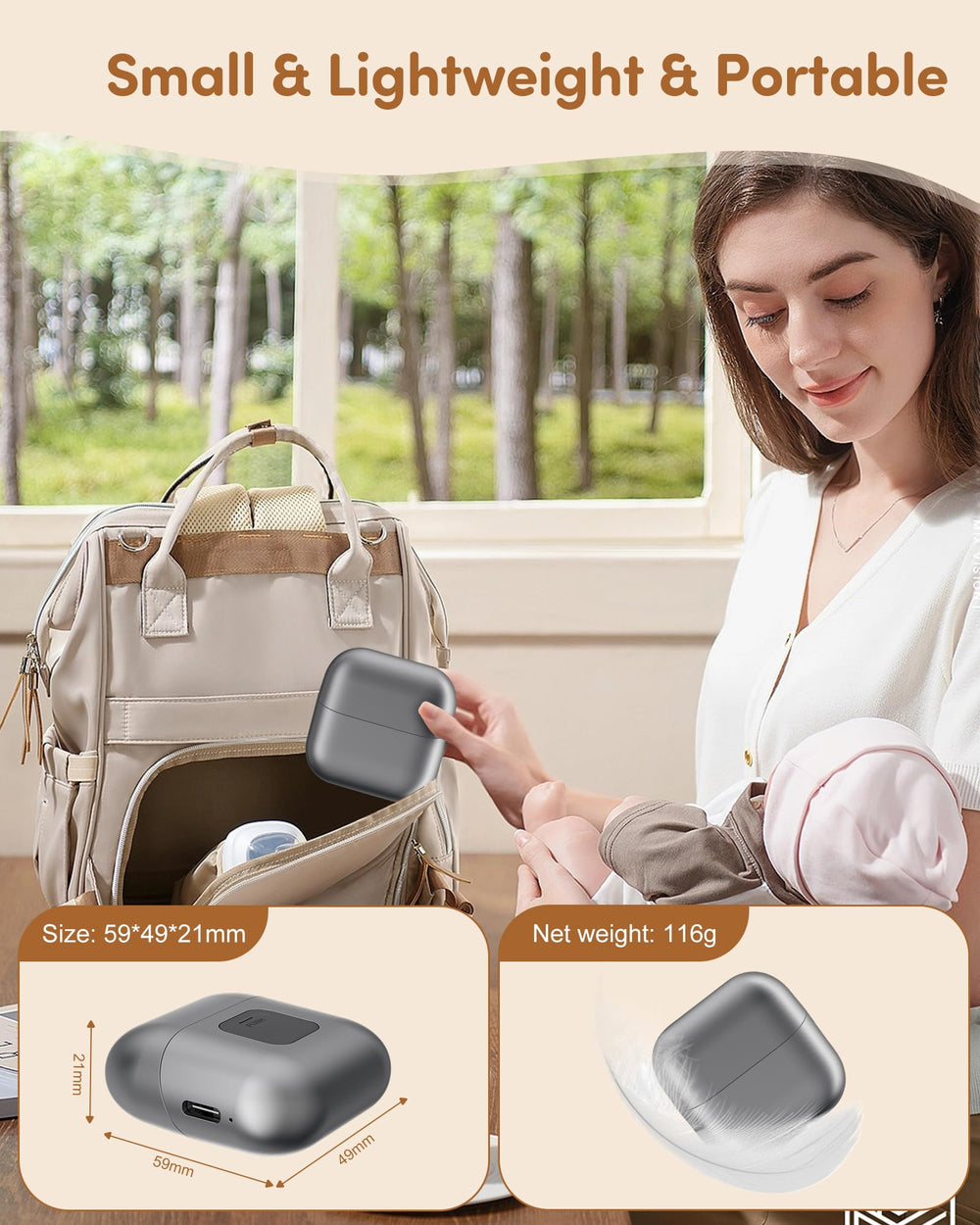 KoziHarmni LED light detail aids late-night grooming.