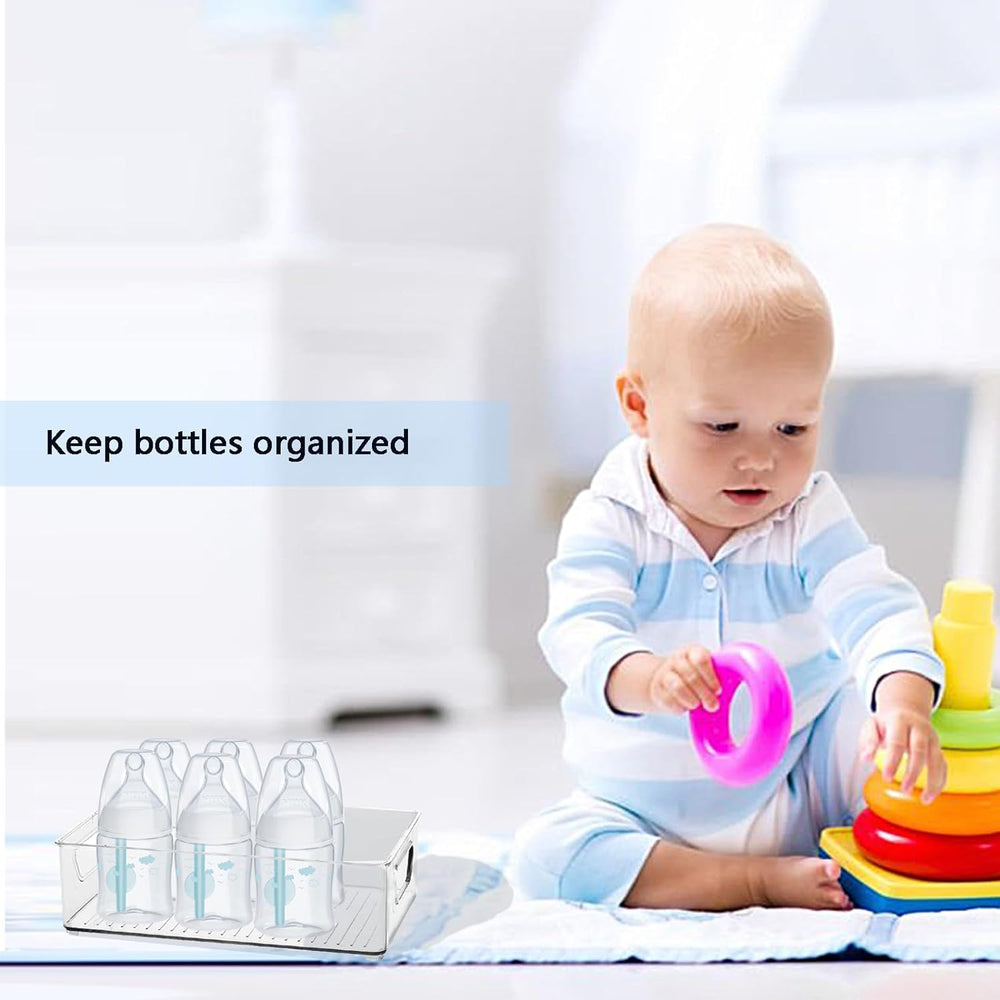 KPPTYTY Durable plastic organizer highlights BPA-free, shatter resistant material.
