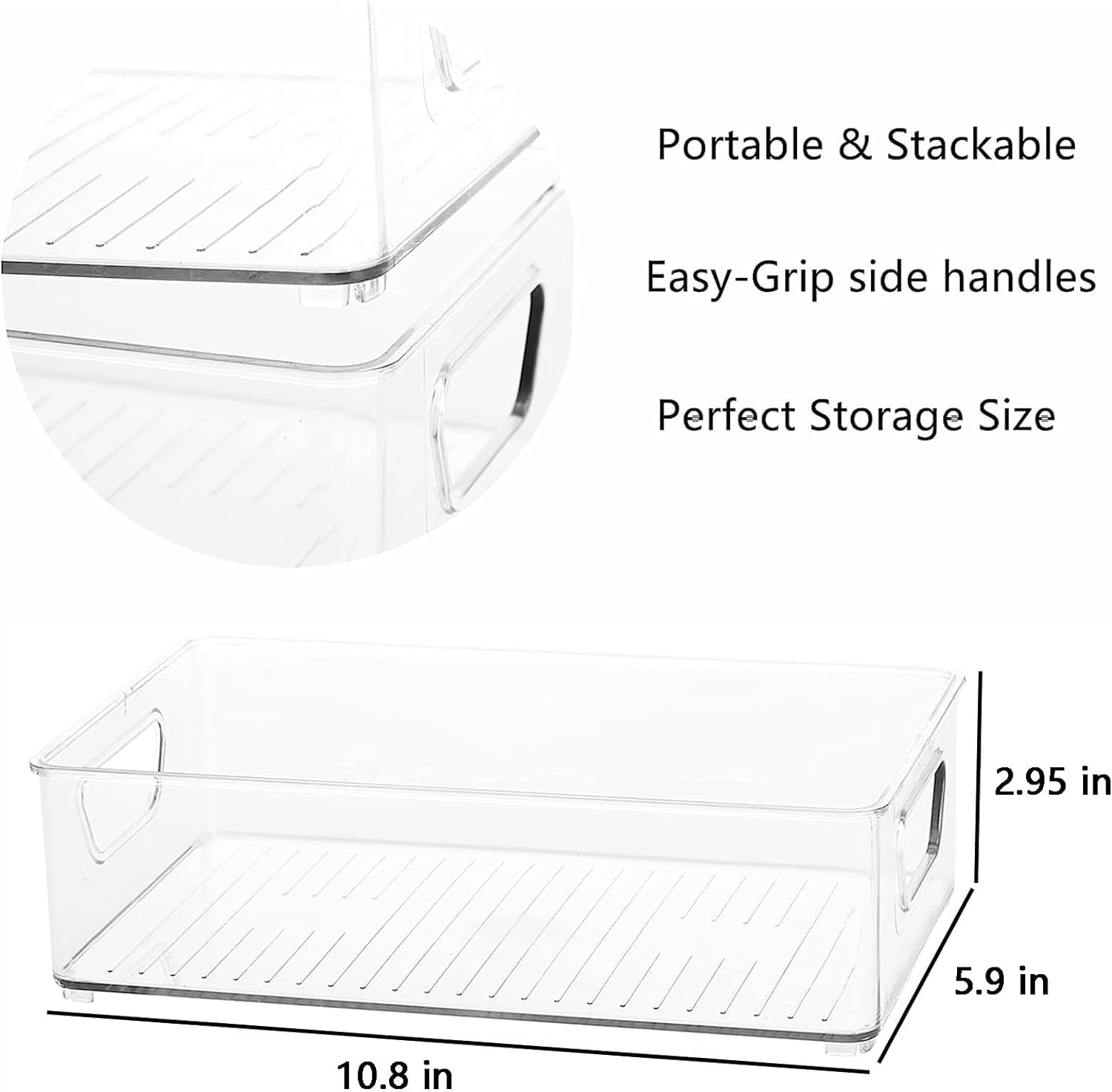 KPPTYTY Baby Bottle Organizer in refrigerator shelf for organized access.