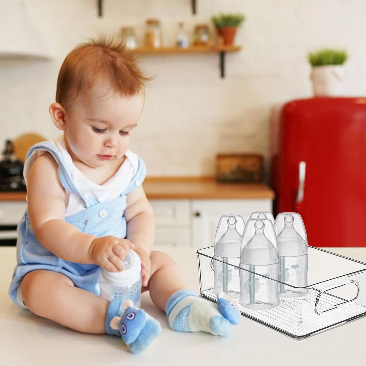 KPPTYTY Baby Bottle Organizer nursery use for pacifiers and cups.