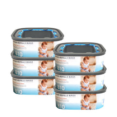 KPPTYTY jumbo square refill fits Diaper Genie Compact Pail for quick disposal.
