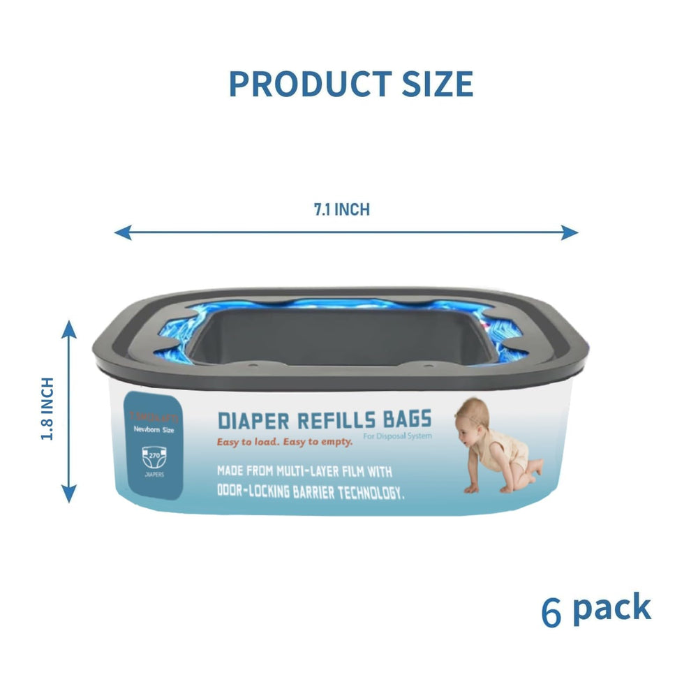 KPPTYTY odor-barrier 7-layer refills preserve a fresh nursery during changes.