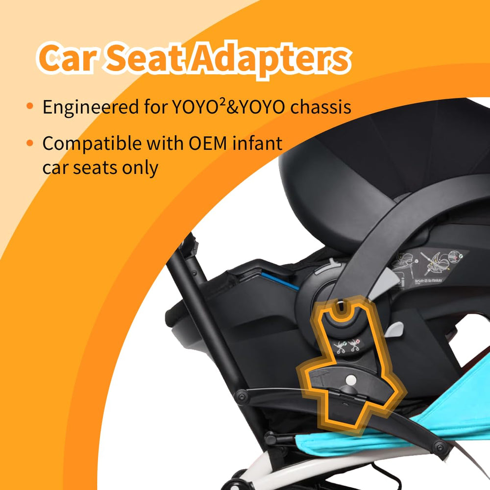 KPY car seat adapter features easy installation for fast on-the-go transitions.