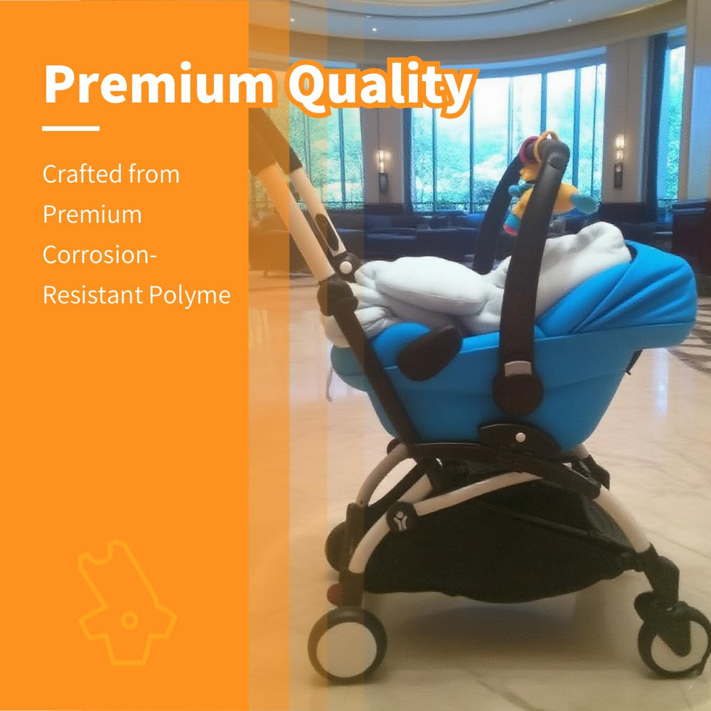 KPY car seat adapter secure clip-on design for stable car-to-stroller transfers.