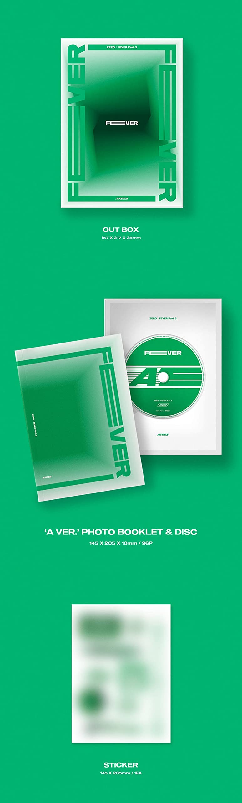 KQ Ent ATEEZ ZERO: FEVER Part3 album back cover image for cataloging and display.