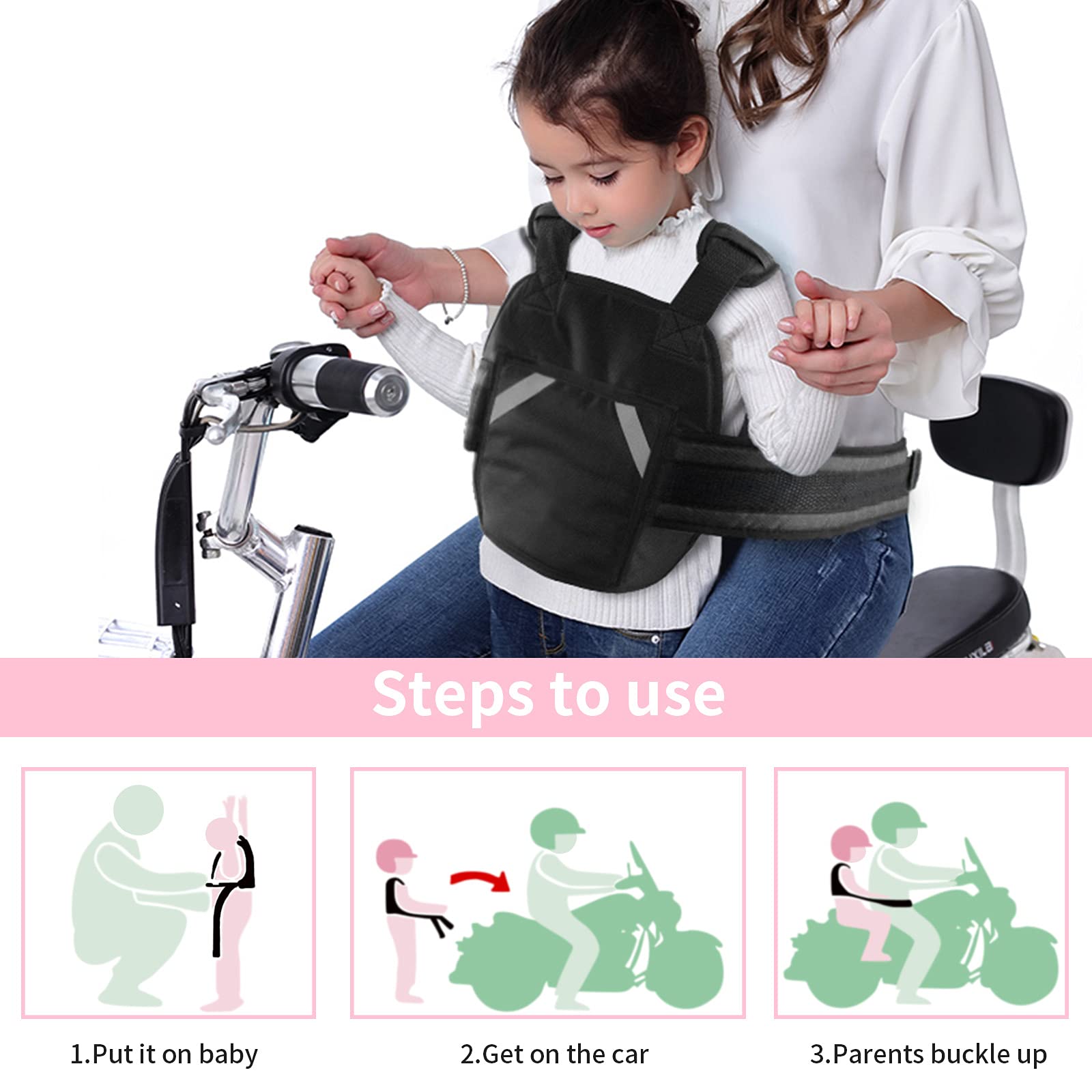 KQSNBG adjustable harness on ATV in use demonstrates secure passenger experience