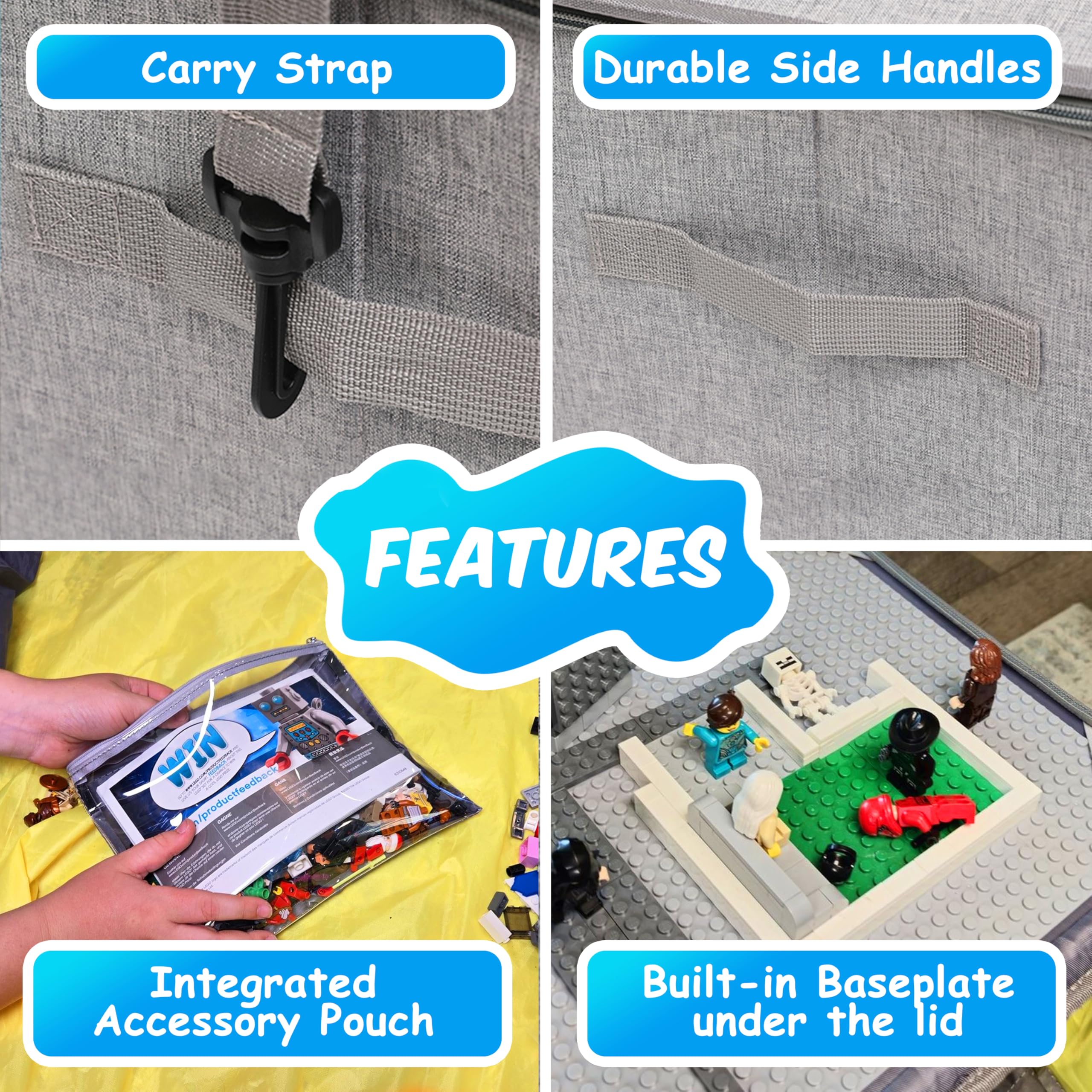 Kreative Kollector BrickCaddy 11x11 cube-friendly size fits standard shelves