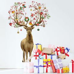 Kreleurs plaid Xmas tree wall murals create a cozy centerpiece for any room.