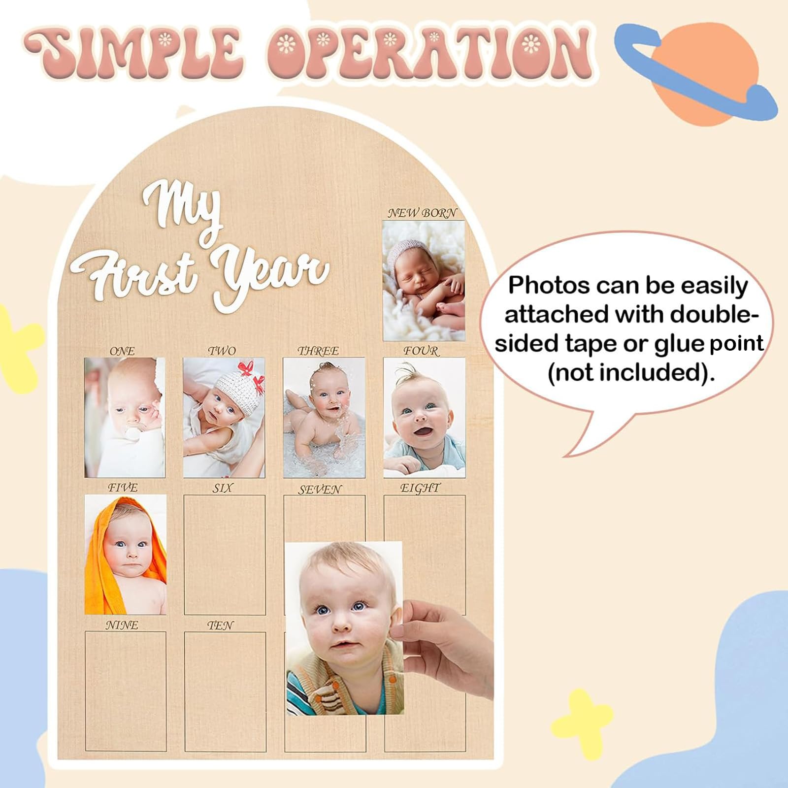 Kritkin baby growth milestones display captures changing features across the first year