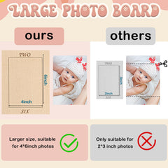 Kritkin wooden photo board closeup highlights sturdy craftsmanship and smooth finish