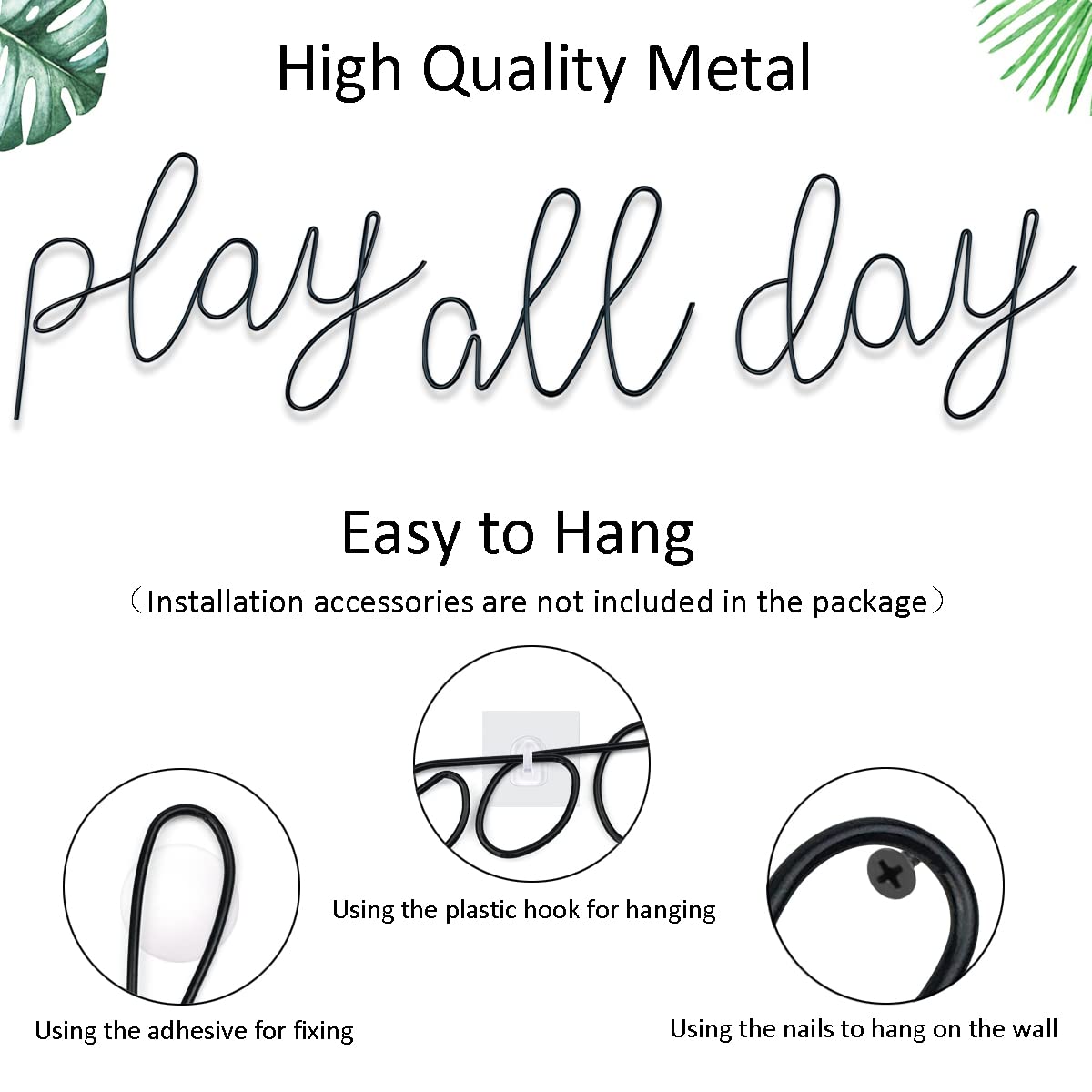 KRSHEMDE Day metal sign wall decor supports playful daily routines and kid-friendly spaces.