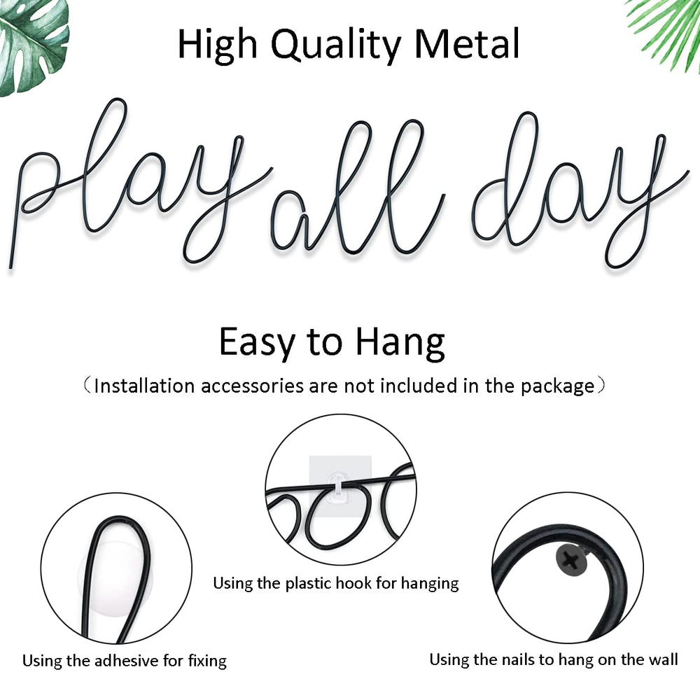 KRSHEMDE Day metal sign wall decor supports playful daily routines and kid-friendly spaces.