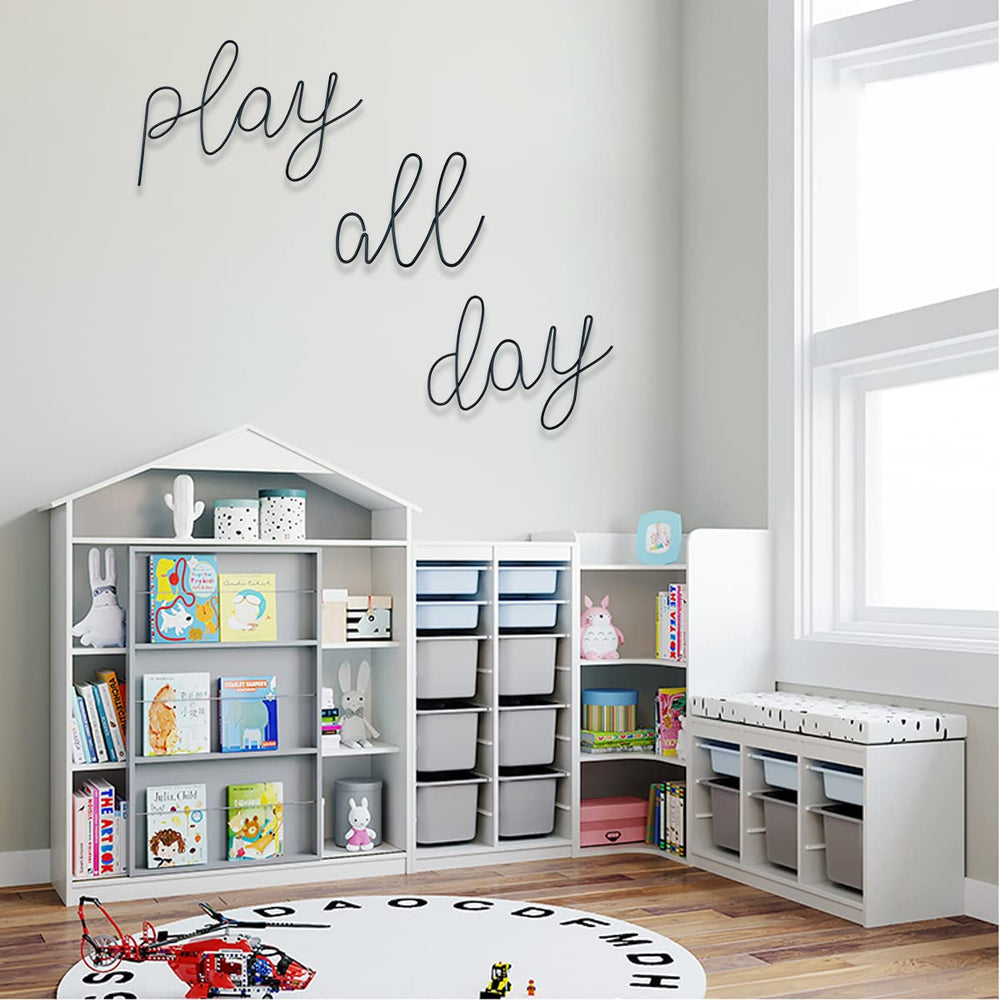 KRSHEMDE Kids bedroom wall art with metal wire letters delivers durable, low-odor charm.