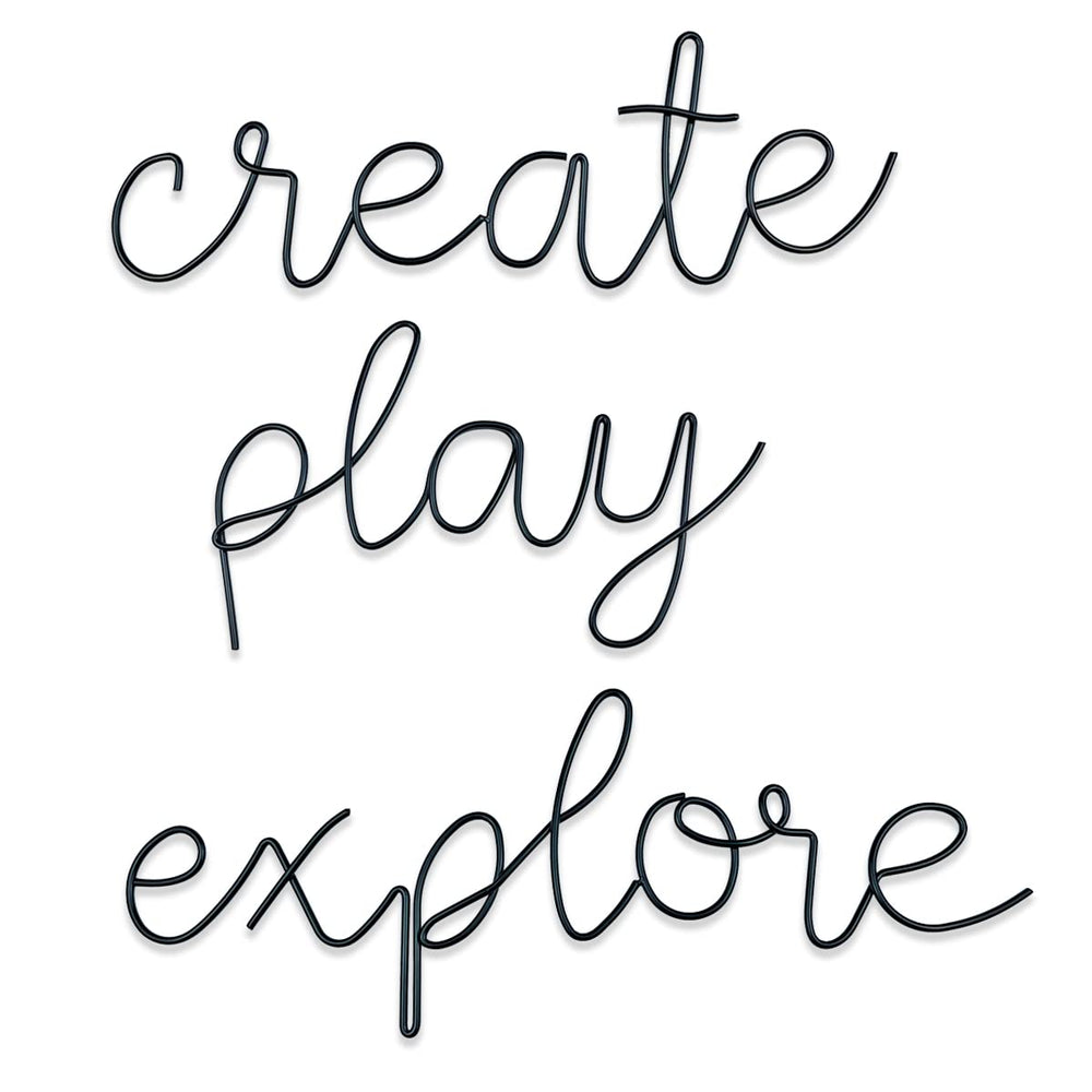 KRSHEMDE Play metal sign wire adds playful decor to kids' space.