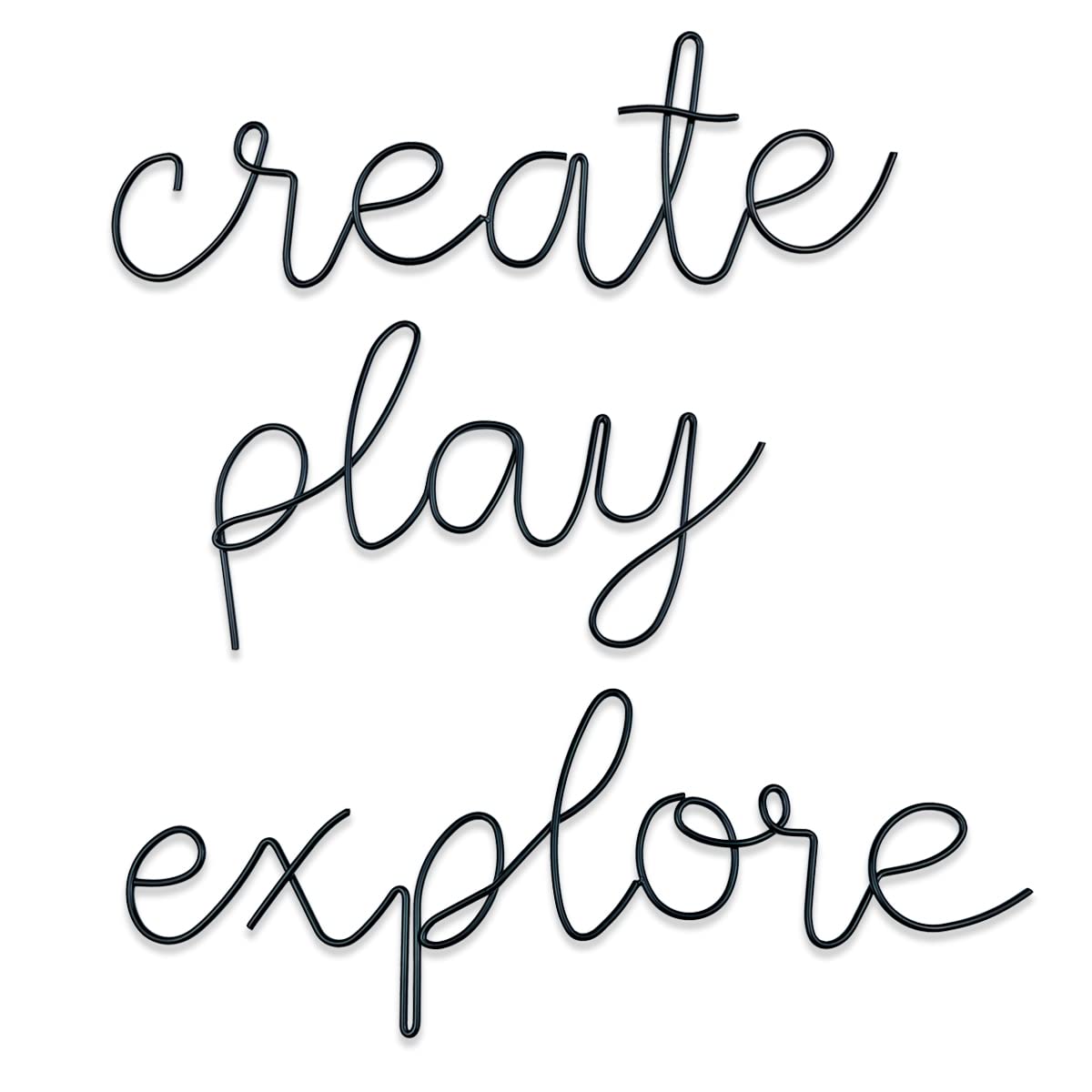 KRSHEMDE Play metal sign wire adds playful decor to kids' space.
