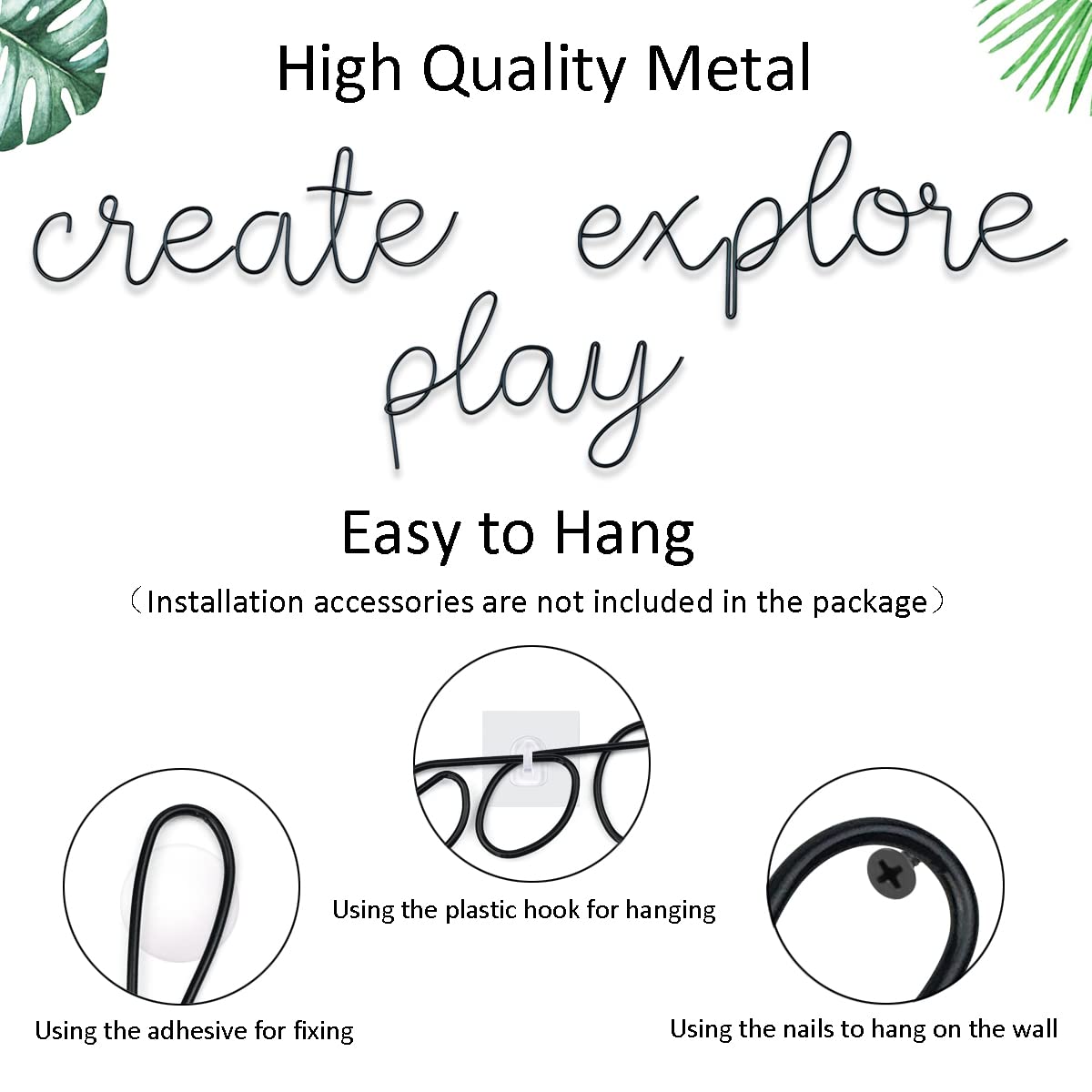 KRSHEMDE Playroom wall decor metal sign brightens kids' rooms.